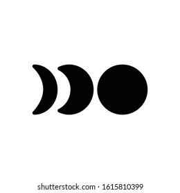 Vector black icon for phase