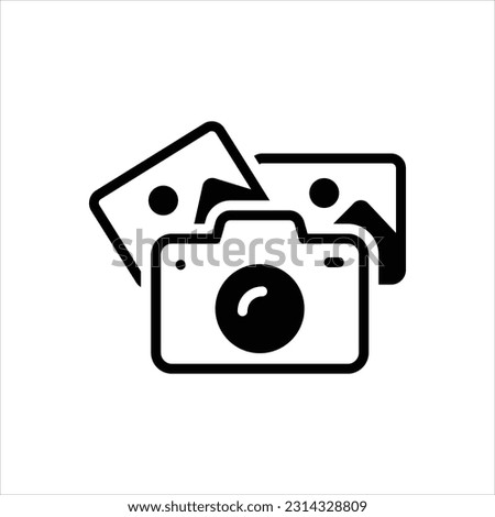 Vector black icon for photograph
