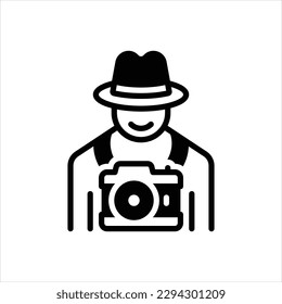 Vektorschwarzes Symbol für Fotografen
