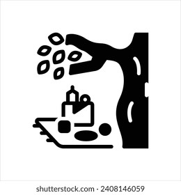 Icono negro vector para picnic