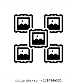 Vektorschwarzes Symbol für Bilder