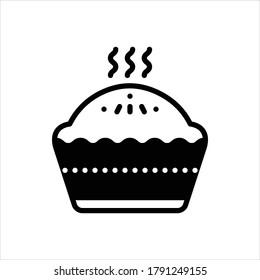 Vector black icon for pie