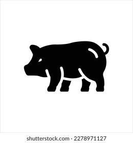 Vektorschwarzes Symbol für Schwein