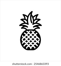 Schwarzes Vektorsymbol für Ananas