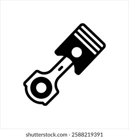 Vector black icon for piston