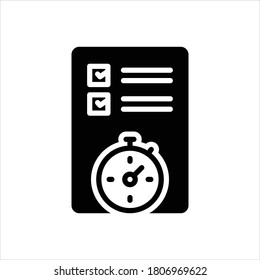 Vector black icon for planning