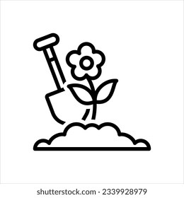 Vector black icon for plantation 