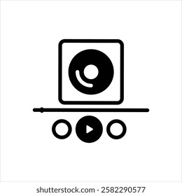 Vector black icon for play