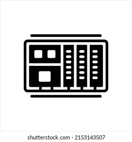 Vector Black Icon For Plc