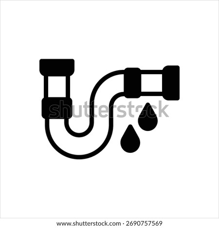 Vector black icon for plumbing system