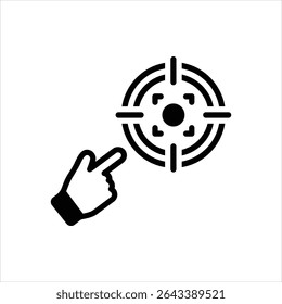 Vector black icon for pointer