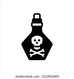 Vector black icon for poison