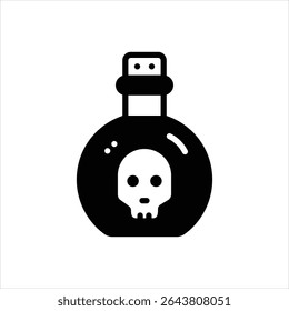 Vector black icon for poison