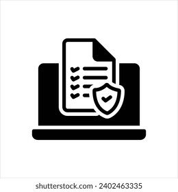 Vector black icon for policies