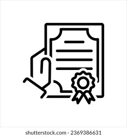 Icono negro del vector para el titular de la póliza