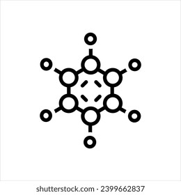 Vektorschwarzes Symbol für Polymer