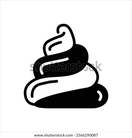 Vector black icon for poop