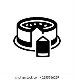 Vector black icon for portion