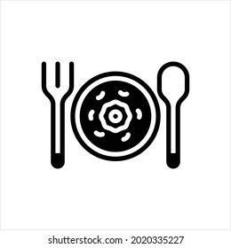 Vector black icon for portions