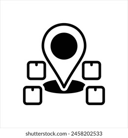 Vector black icon for positioning