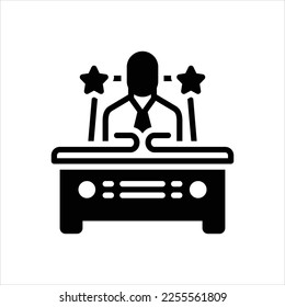 Icono negro vector para posiciones