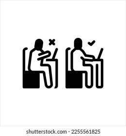 Vector black icon for positions