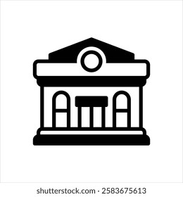 Vector black icon for post office
