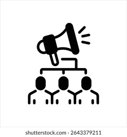 Vector black icon for pr campaign