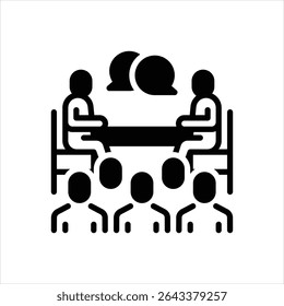 Vector black icon for pr consultancy