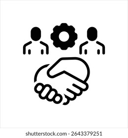Vector black icon for pr relationship building
