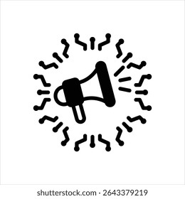 Vector black icon for pr strategy