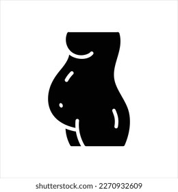 Vector black icon for pregnancy