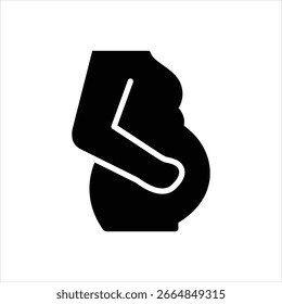 Vector black icon for pregnancy