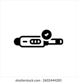 Vector black icon for pregnancy test