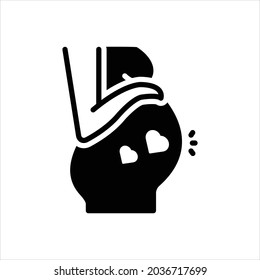 Vector black icon for pregnant