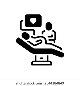 Vector black icon for pregnant