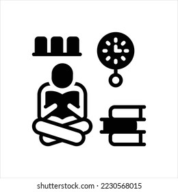 Vektorschwarzes Symbol für die Vorbereitung