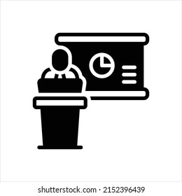 Vector black icon for presentations