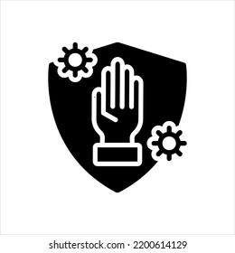 Vector black icon for prevention