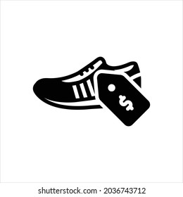 Vector black icon for priced