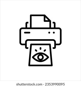 Vektorschwarzes Symbol für die Druckvorschau