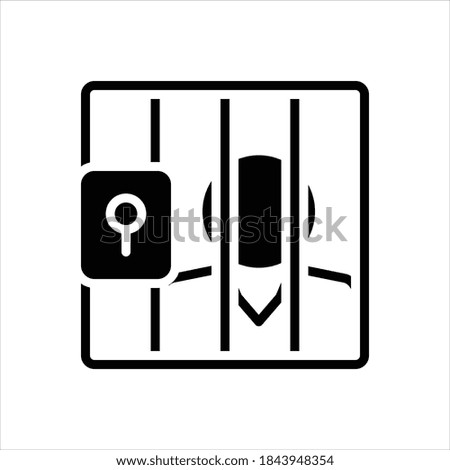 Vector black icon for prison