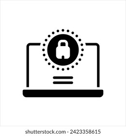 Vektorschwarzes Symbol für die Privatsphäre