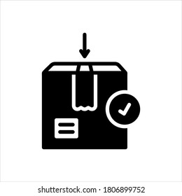 Vector black icon for product