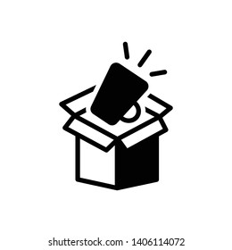 Vector black icon for product promotion