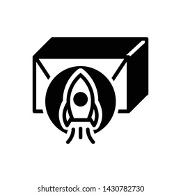 Vector black icon for product release