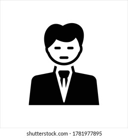 Vector black icon for professor
