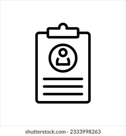Vector black icon for profile 