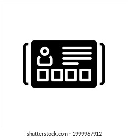 Vector black icon for profiles