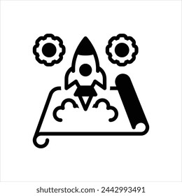 Vector black icon for project